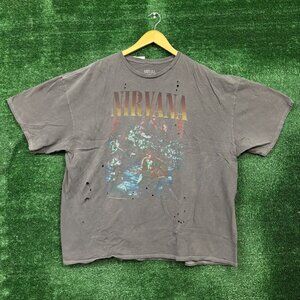 Nirvana MTV Unplugged in New York Grunge Band Distressed T-Shirt Size One Size